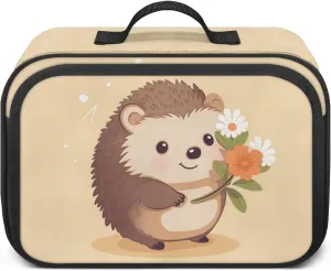 Zanxaintu Cute Hedgehog Small Diaper Bag Mini Lightweight Stroller Organizer Small Diaper Bag Backpack with Pocket Large Space Diapers Purse Stroller Caddy