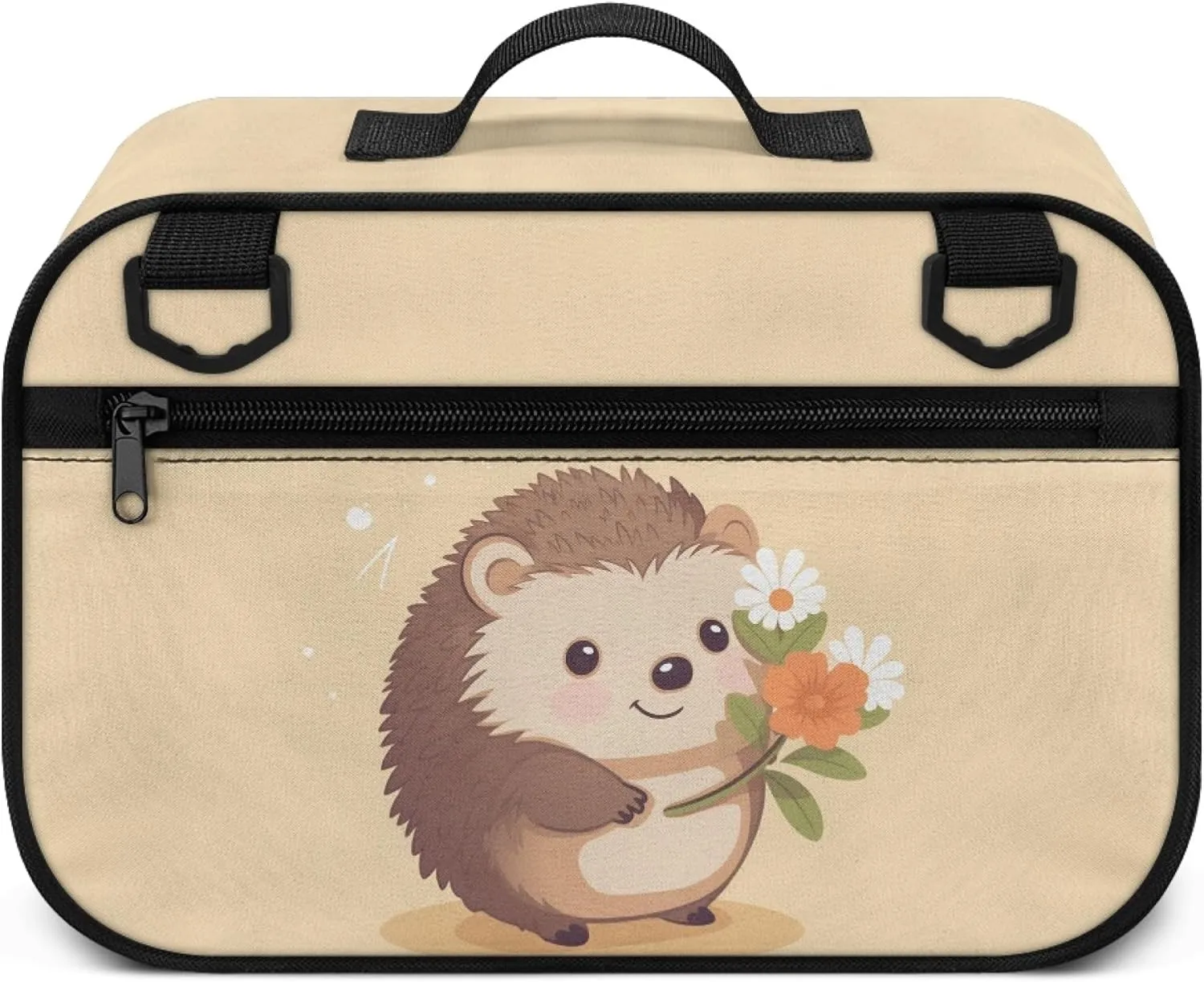Zanxaintu Cute Hedgehog Small Diaper Bag Mini Lightweight Stroller Organizer Small Diaper Bag Backpack with Pocket Large Space Diapers Purse Stroller Caddy