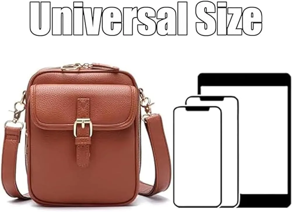 Zealburst Crossbody Leather Bag, Forcipower Crossbody Leather Bag, Vintage Anti Theft Shoulder Bag with Card Slots