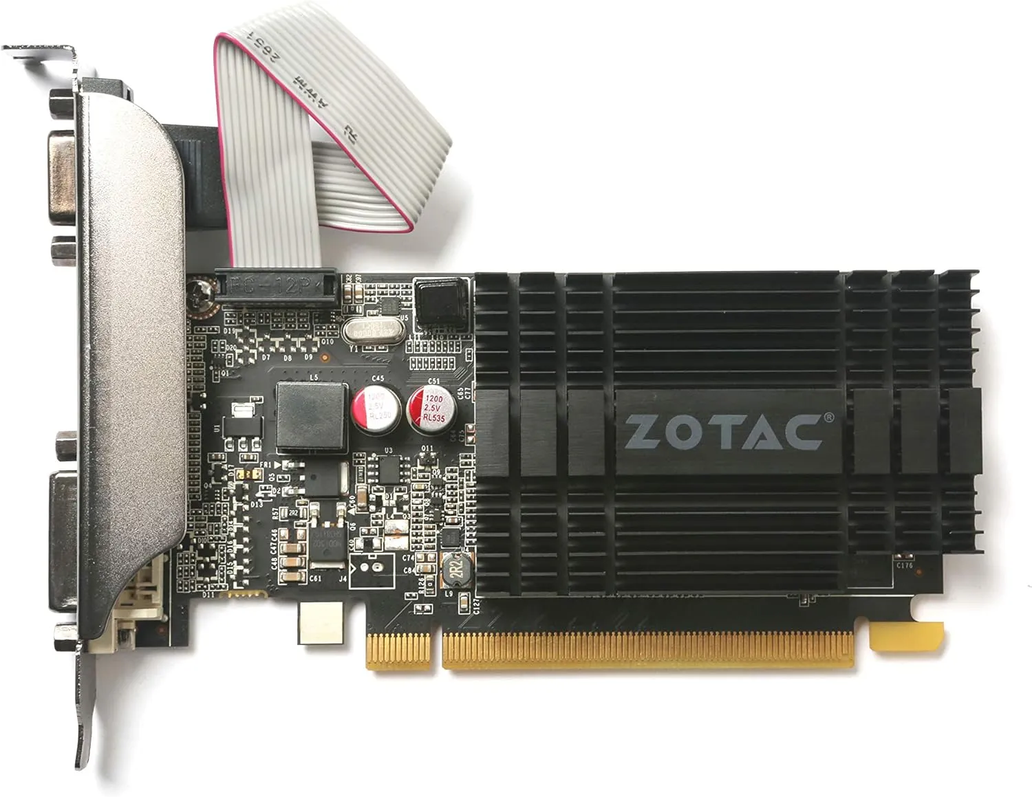 ZOTAC GeForce GT 710 2GB DDR3 PCI-E2.0 DL-DVI VGA HDMI Passive Cooled Single Slot Low Profile Graphics Card (ZT-71302-20L)