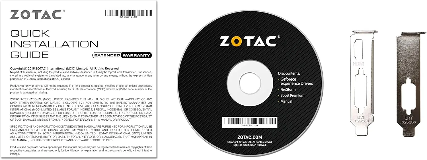 ZOTAC GeForce GT 710 2GB DDR3 PCI-E2.0 DL-DVI VGA HDMI Passive Cooled Single Slot Low Profile Graphics Card (ZT-71302-20L)