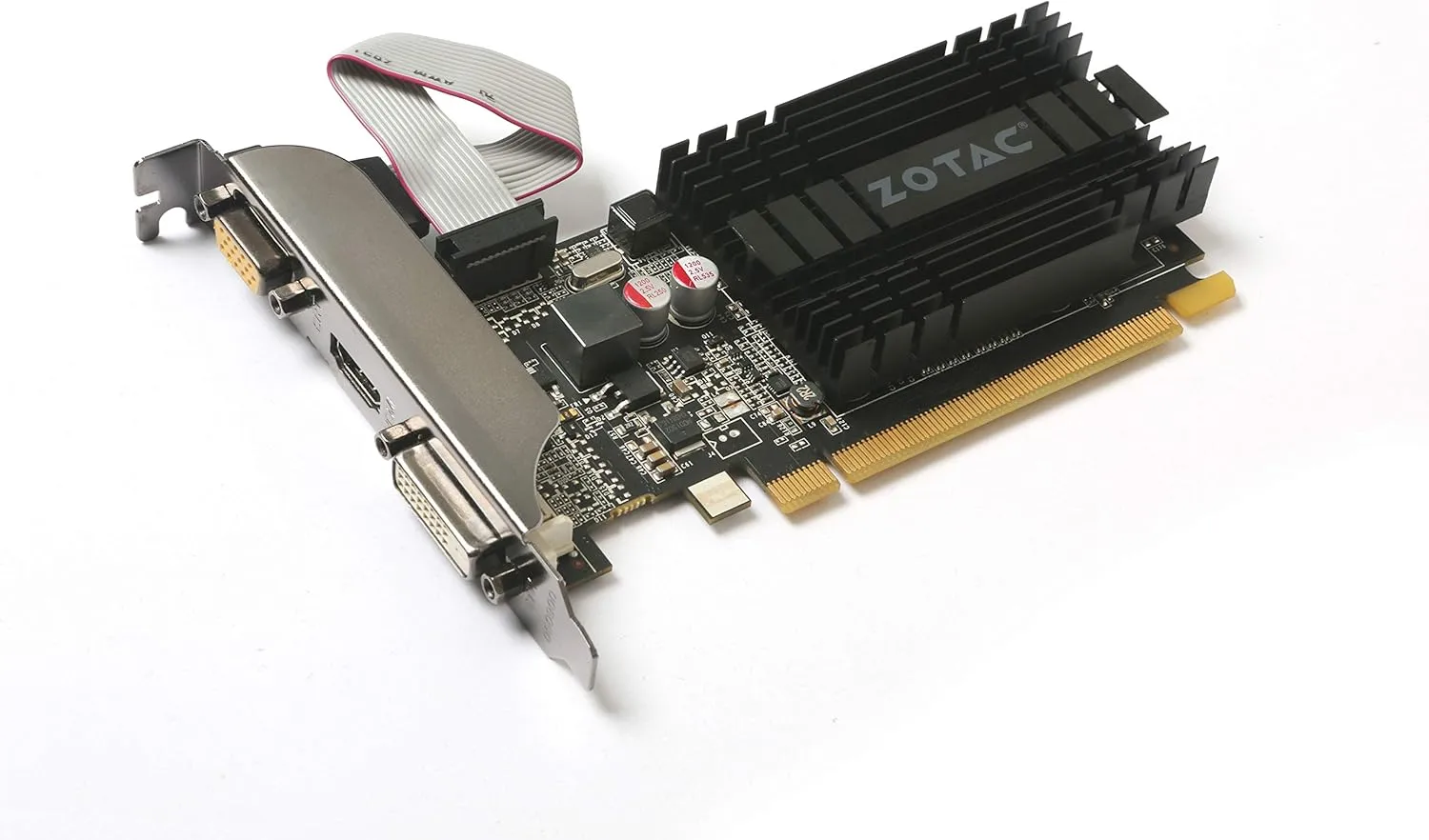 ZOTAC GeForce GT 710 2GB DDR3 PCI-E2.0 DL-DVI VGA HDMI Passive Cooled Single Slot Low Profile Graphics Card (ZT-71302-20L)