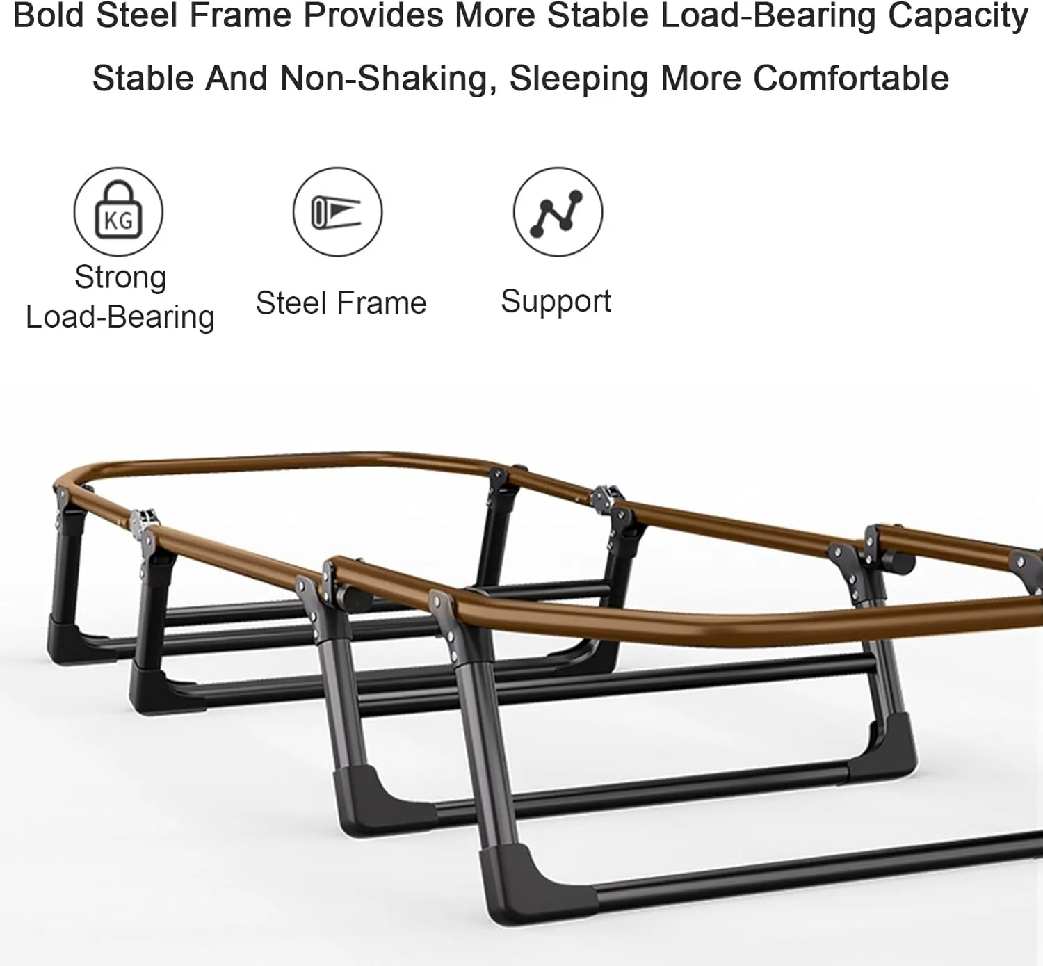 ZTGL B,180x66cm, Portable Camp Cot Bed, Folding Camping Cot for Adults, Office Nap Folding Lounge Chairs, Outdoor Comfortable Lightweight Bed, Portable Sleeping Bed