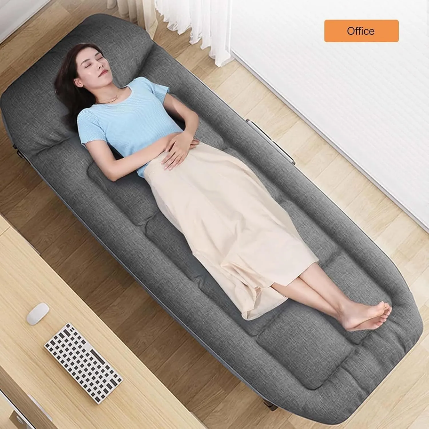 ZTGL B,180x66cm, Portable Camp Cot Bed, Folding Camping Cot for Adults, Office Nap Folding Lounge Chairs, Outdoor Comfortable Lightweight Bed, Portable Sleeping Bed