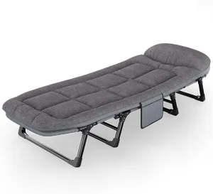 ZTGL B,180x66cm, Portable Camp Cot Bed, Folding Camping Cot for Adults, Office Nap Folding Lounge Chairs, Outdoor Comfortable Lightweight Bed, Portable Sleeping Bed